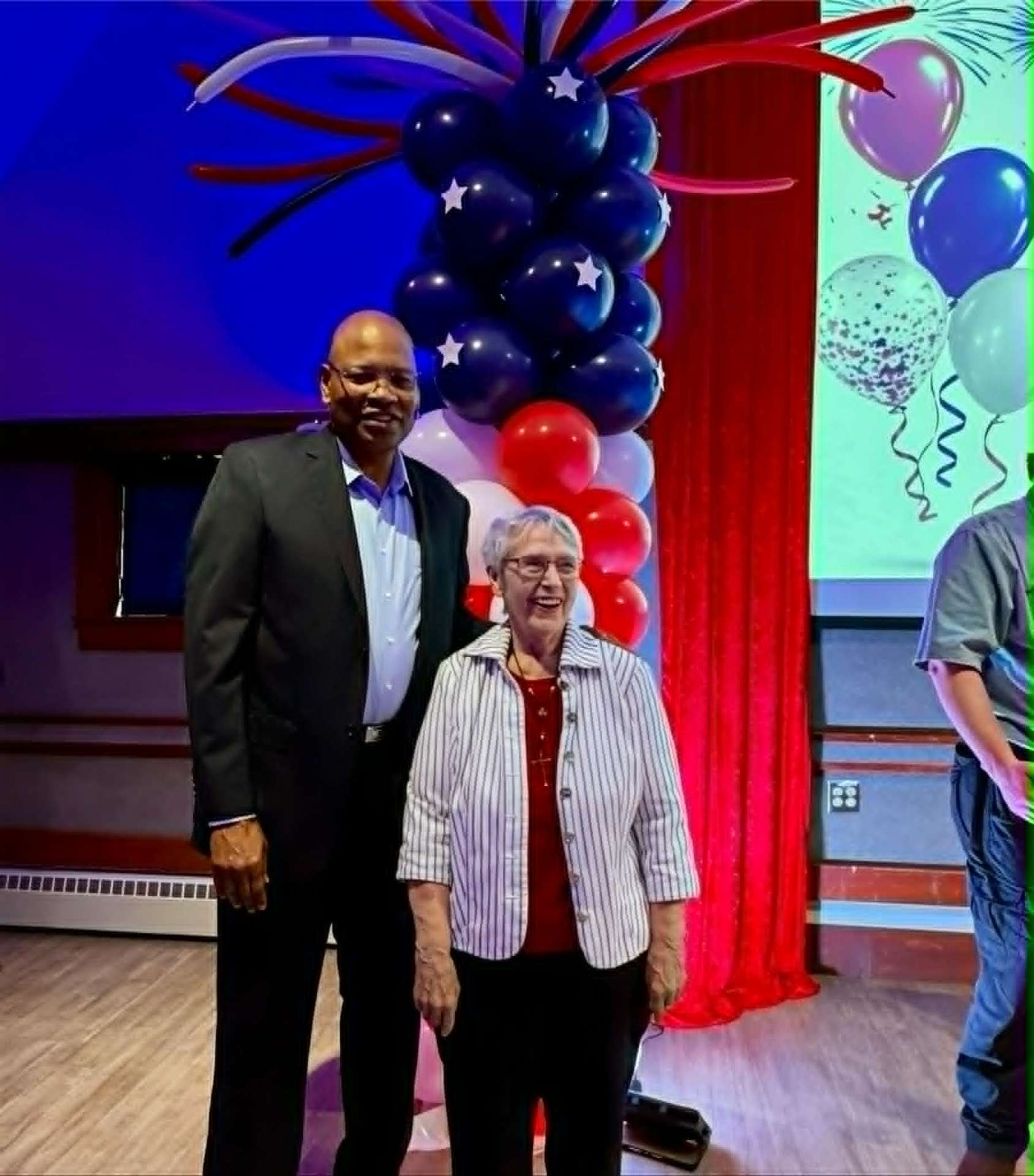 Mayor Edna DeVries and Dr. George Hightower